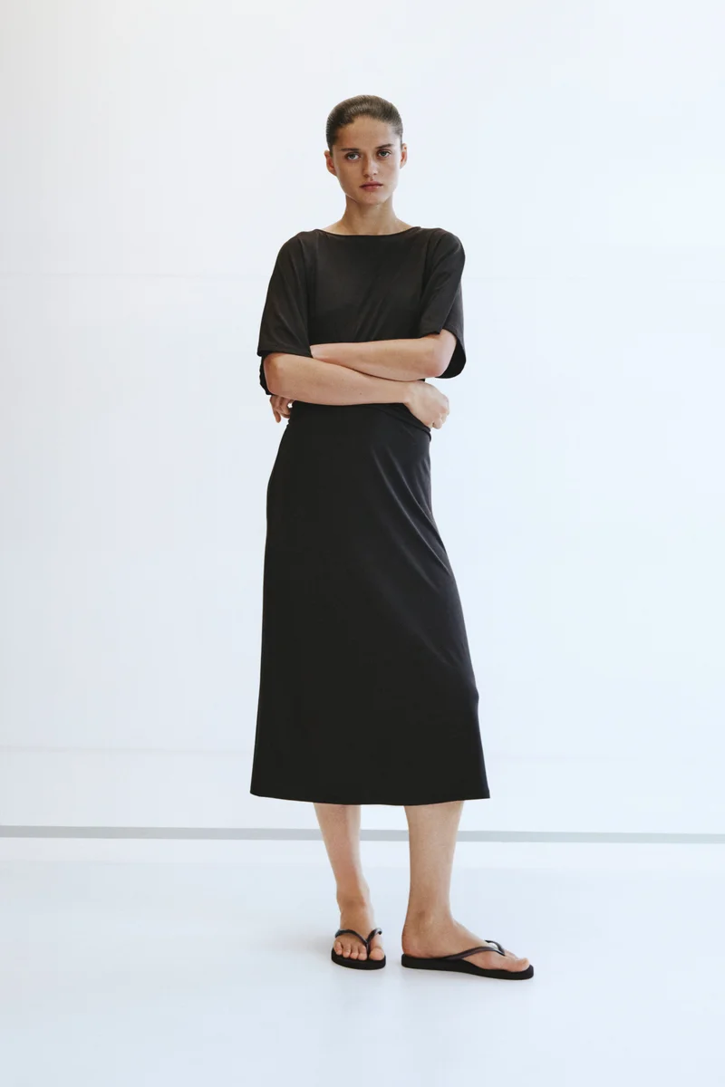 H&M  Draped T-shirt dress for Women | Best Price UAE