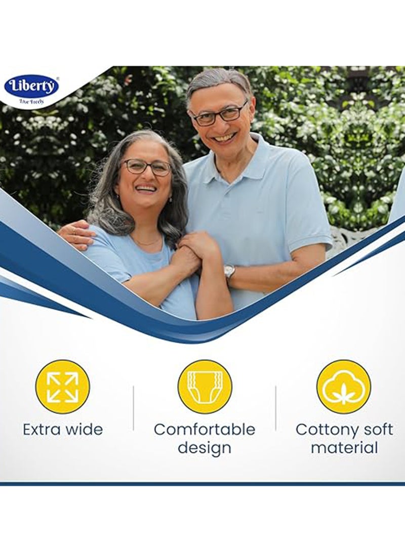 Liberty حفاظات للبالغين بحجم كبير 10 قطع 75-140 سم 30-55 بوصة - Image 4