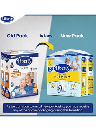 Adult Diaper Pants Large 10 Pcs Pack 75-140 Cms 30-55 Inches - view 2