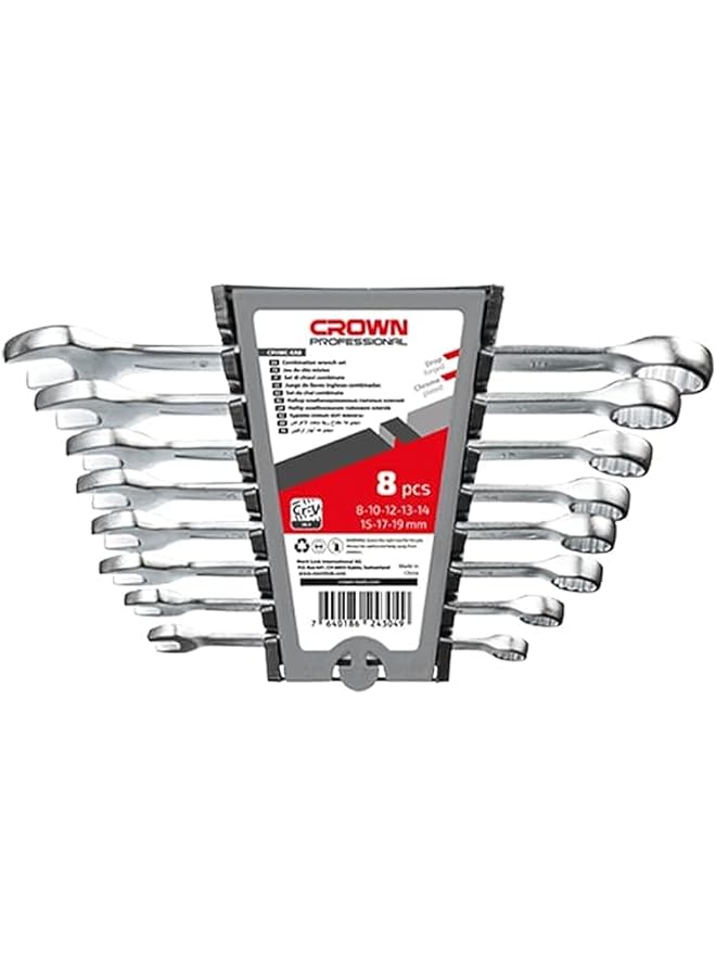 Crown Combination Spanner 8 Piece Set