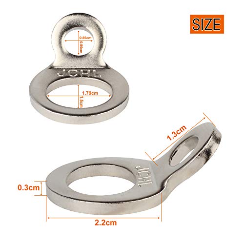 JCHL Stainless Steel Tie-Down Anchors Hooks Multi-Purpose Dirt Bike Tie Down Strap Rings for Motorcycle Dirtbike ATV Trailer Truck Rosa-Gold (10-Pack) - Image 2