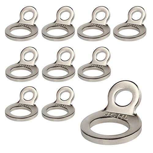 JCHL Stainless Steel Tie-Down Anchors Hooks Multi-Purpose Dirt Bike Tie Down Strap Rings for Motorcycle Dirtbike ATV Trailer Truck Rosa-Gold (10-Pack) - Image 1