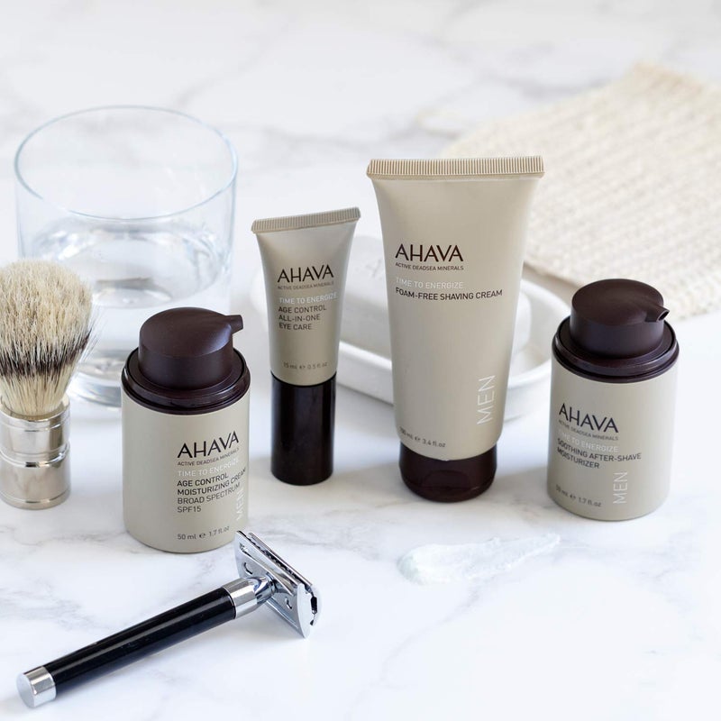 AHAVA Men's Foam-Free Shaving Cream - Foamless Silky Shaving Cream, Closer Shaving, Soothes & Softens, enriched with Osmoter & G-Force: Ginger Root, Ginseng, Ginkgo Biloba & Green Tea, 6.8 Fl.Oz - Image 4