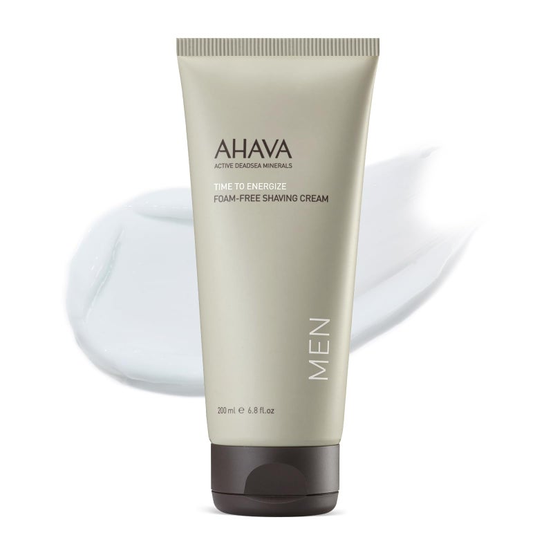 AHAVA Men's Foam-Free Shaving Cream - Foamless Silky Shaving Cream, Closer Shaving, Soothes & Softens, enriched with Osmoter & G-Force: Ginger Root, Ginseng, Ginkgo Biloba & Green Tea, 6.8 Fl.Oz - Image 1