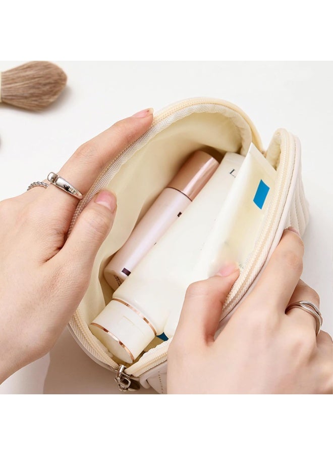 Small Pink Makeup Bag for Women,Travel Cosmetic Organizer Zipper Pouch Toiletry Storage Bag,Coin Purse Portable Make up Case for Handbag Purse Suitcase - Image 5