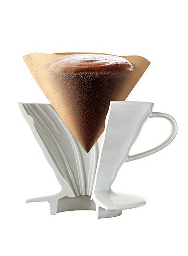 هاريو طقم قهوة هاريو V60 سيراميك، مقاس 02، أبيض - Image 3