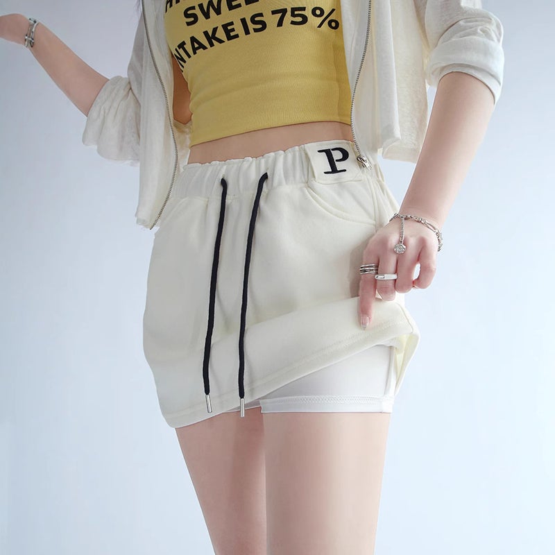 Women's Casual A-line Short Skirt with Pockets - Image 1
