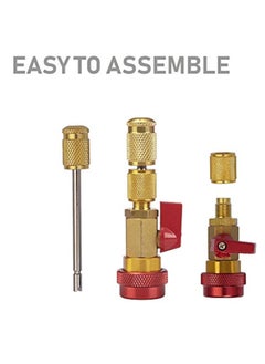 KASTWAVE R134A R1234YF Valve Core Remover and Installer Tool Set, Quick Couplers Adapter, for Standard and JRA Valve Core Couplers  - Image 3