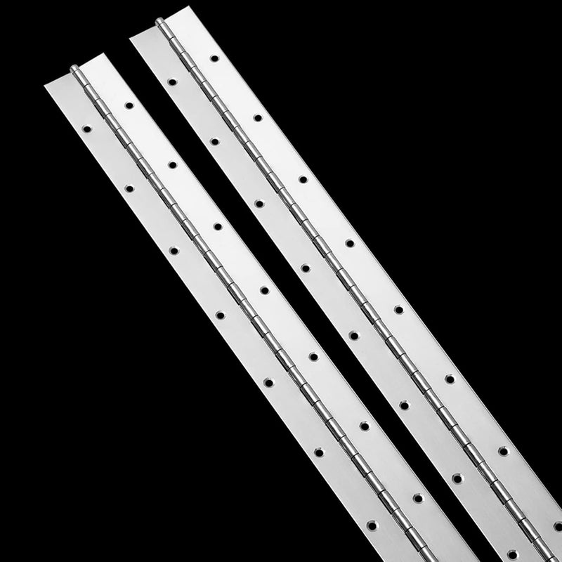 EPHECH 20Inch Continuous & Piano Hinges, 2PCS Heavy Duty Stainless Steel Piano Hinge, Smooth Polished Folding Continuous Hinge, 0.04inch Leaf Thickness, 1.2inch Open Width - Image 1