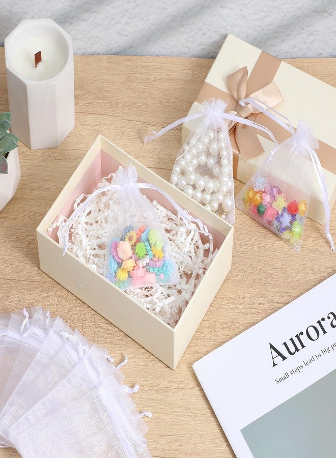 PercyEffie 500pcs organza bags 3x4organza gift bag small mesh bags drawstring jewelry small mesh bag drawstring Favor Bagg for Jewelry Bracelets packaging tiny Candy Party Wedding Favor for Packaging - Image 3