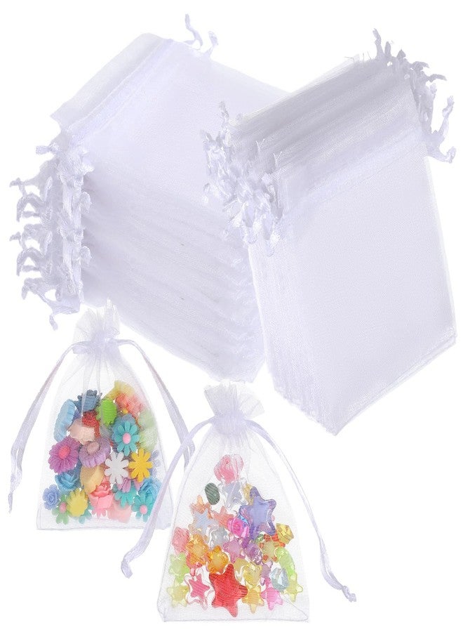 PercyEffie 500pcs organza bags 3x4organza gift bag small mesh bags drawstring jewelry small mesh bag drawstring Favor Bagg for Jewelry Bracelets packaging tiny Candy Party Wedding Favor for Packaging - Image 1
