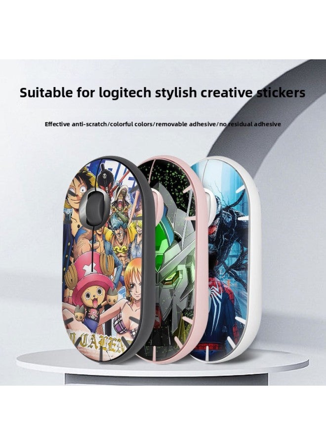 Applicable To Logitech Pebble Wireless Mouse Film Goose Warm Stone Mouse Protection Sticker Accessories Beautiful Girl Anti-sweat-Color:601  - Image 2