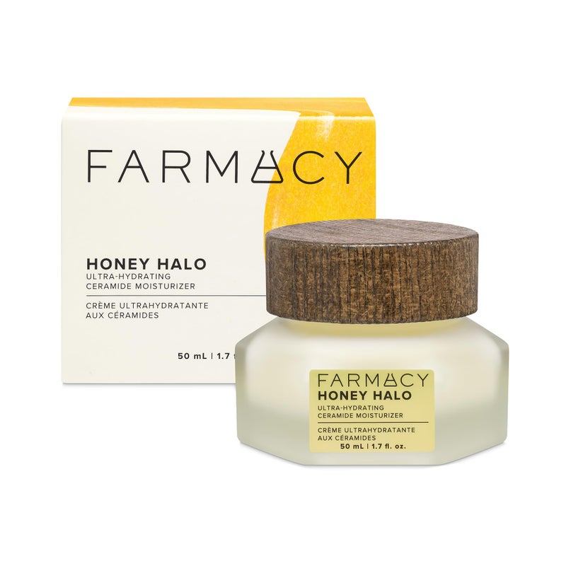 Farmacy Ceramide Face Moisturizer - Honey Halo Hydrating Facial Moisturizer for Dry Skin - Plumps, Soothes + Restores Skin with Potent Ceramides + Buckwheat Honey for a Dewy, Healthy Glow (50ml) - Image 1