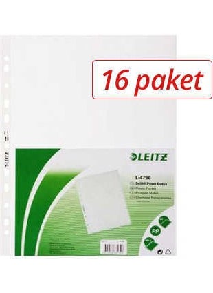 LEITZ 16 Pack A4 Bag Files 100 4796 