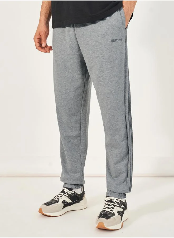 Styli Side Pintucks Oversized Joggers with Embroidered Detail