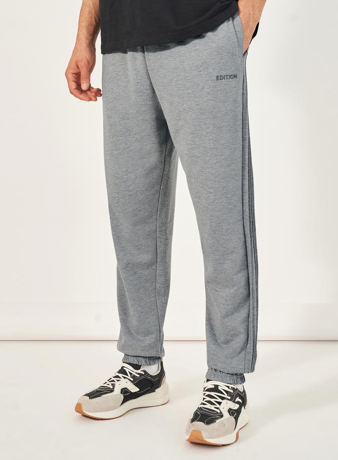 Styli Side Pintucks Oversized Joggers with Embroidered Detail - Image 1