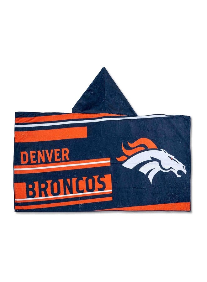 Northwest NFL Denver Broncos Unisex-Youth Hooded Youth Beach Towel, 21" x 51", Liner - Image 4