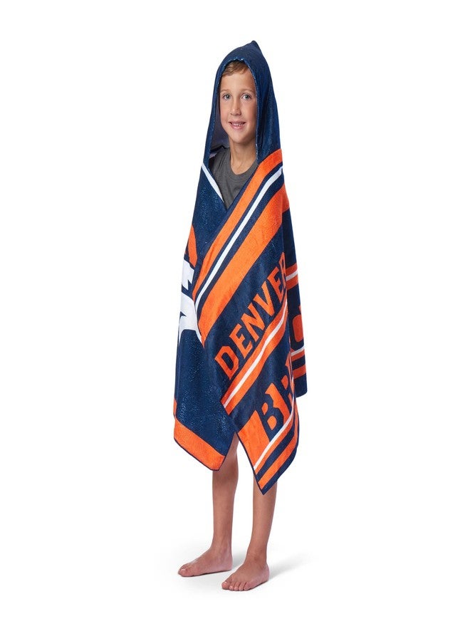 Northwest NFL Denver Broncos Unisex-Youth Hooded Youth Beach Towel, 21" x 51", Liner - Image 1