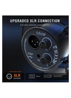 FIFINE Dynamic Microphone, XLR/USB Podcast Recording PC Microphone for Vocal Streaming Voice-Over Gaming, Metal Mic with Mic Mute, Headphone Jack, Monitoring Volume Control, Windscreen-Amplitank K688  - Image 4