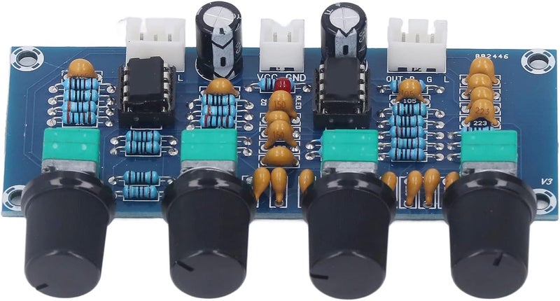 Keenso Compact Preamp Module NE5532 Dual Channel Preamplifier Board DC 12V‑24V Efficient Audio Preamp Module for Digital Amplifier Enjoyment, Ideal for High, Medium, and Bass Adjustment, Reliable - Image 2