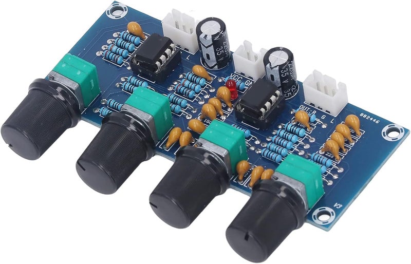 Keenso Compact Preamp Module NE5532 Dual Channel Preamplifier Board DC 12V‑24V Efficient Audio Preamp Module for Digital Amplifier Enjoyment, Ideal for High, Medium, and Bass Adjustment, Reliable - Image 4