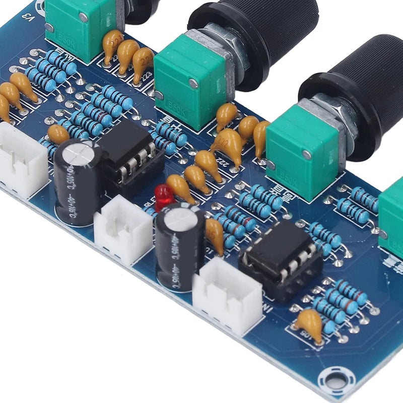Keenso Compact Preamp Module NE5532 Dual Channel Preamplifier Board DC 12V‑24V Efficient Audio Preamp Module for Digital Amplifier Enjoyment, Ideal for High, Medium, and Bass Adjustment, Reliable - Image 3