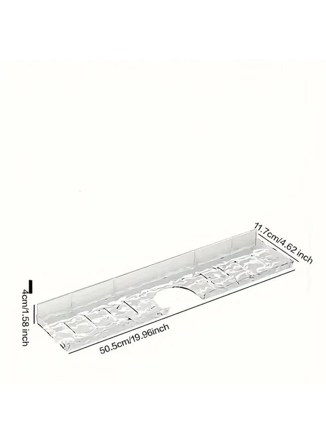 Large Size Wall Mounted Bathroom Sink Shelf With Hollow Drainage Design Plastic Organizer - Image 4