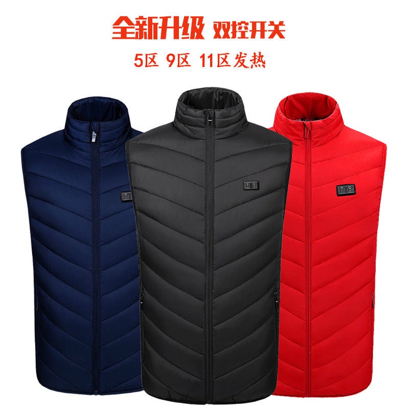 Intelligent Dual-Control Four-Five District Eight-Nine District 11 District Vest Electric Heating Vest Charging Men'S And Women'S Heating Vest - Image 3