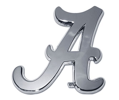 AMG Auto Emblems Alabama UA Crimson Tide Metal Auto Emblem - Many Available Roll Tide (Chrome) - Image 1