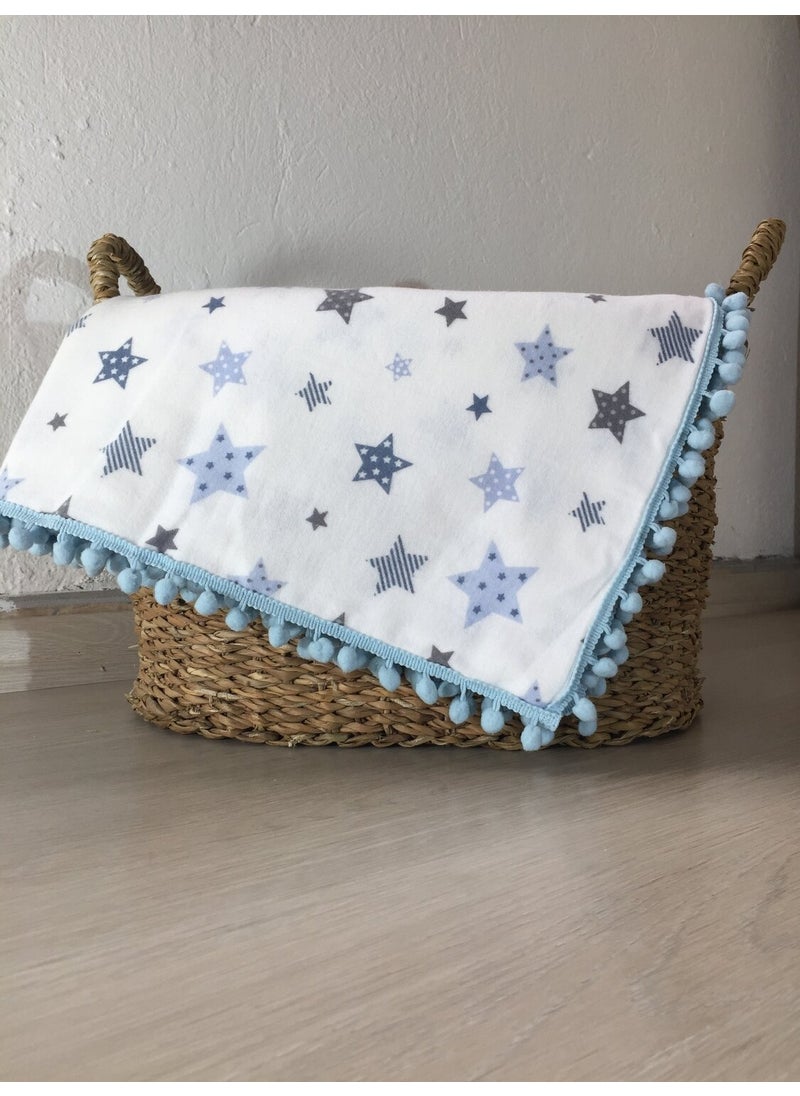 Lief Home Flannel Baby Blanket 100X115 | Double-sided  - Image 1