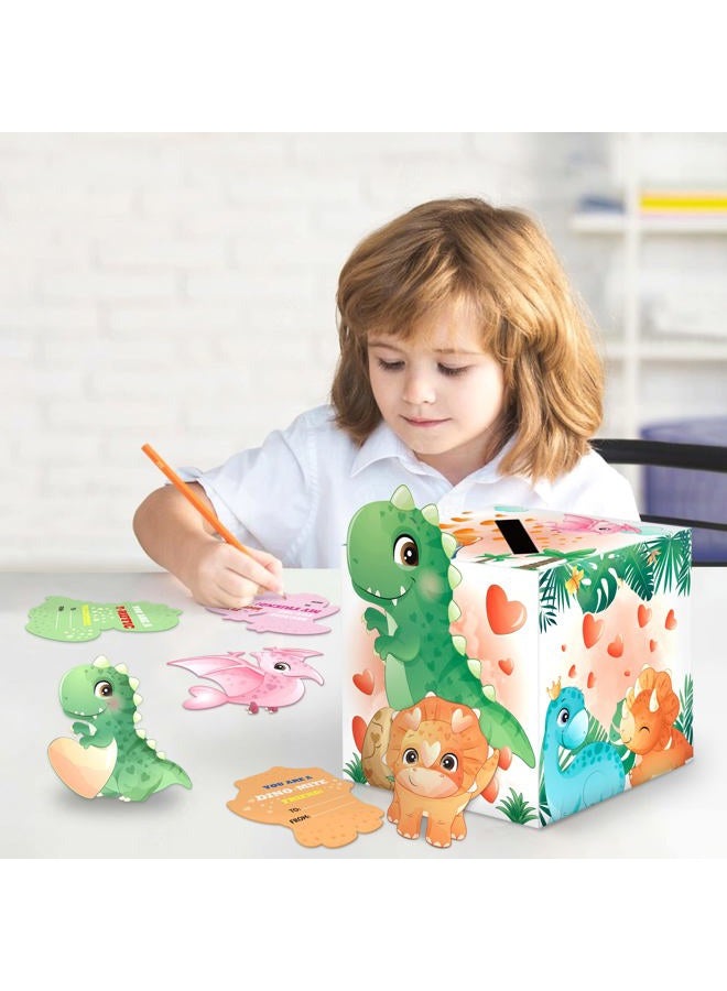 algpty 36Pack Dinosaur Kids Valentines Day Cards and Dinosaur Card Holder Box - Image 5