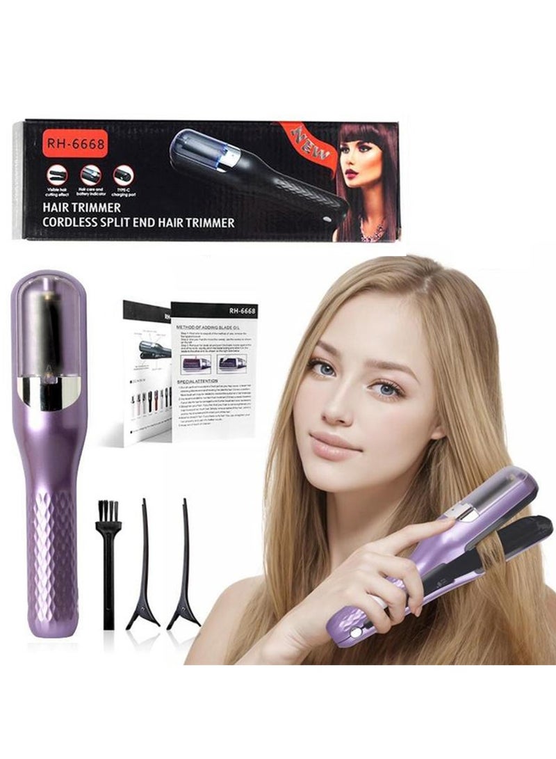 Automatic Electric Hair Clipper, Multifunctional Type-c Rechargeable Hair Split End Clipper, Portable Wireless Trimmer, Hair Care Tool, Winter & New Year Gift, Hair Cutting Machine, Split End Trimmer - Image 1