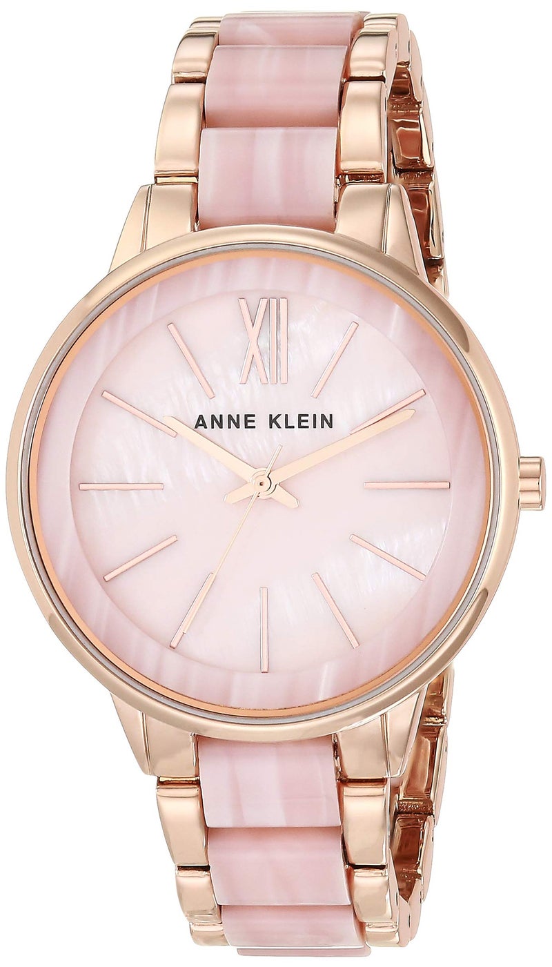 Anne Klein Women's Resin Bracelet Watch, Light Pink/Rose - Image 1