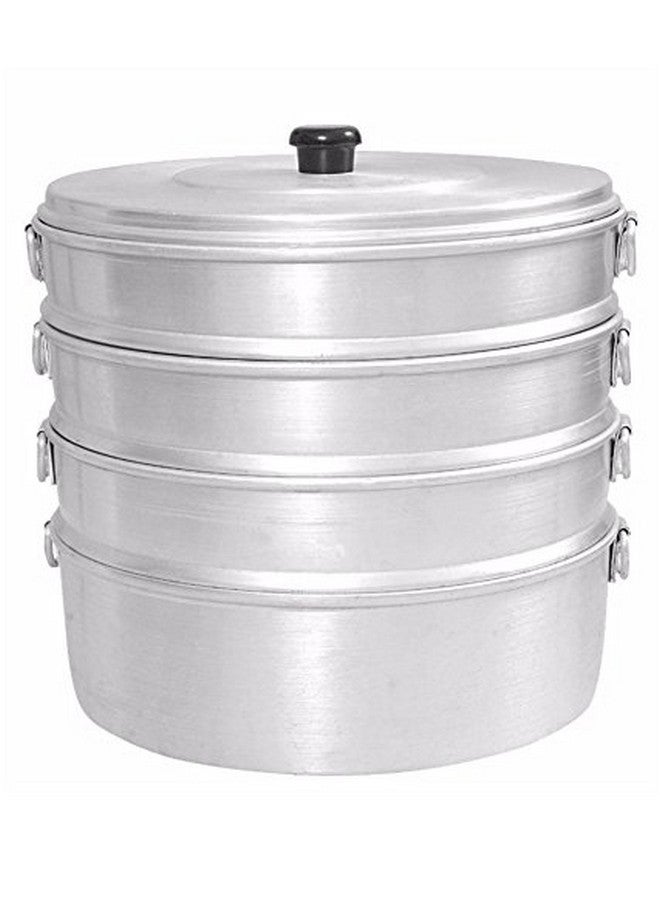 KC Aluminium Momos Steamer 4 Tier | Capacity 5 Liters | Diamm: 8 Inches, Silver - Image 2
