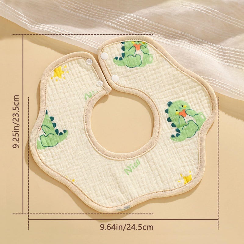 MUSBUY Baby Bibs Muslin Drool Teeth Drooling Teething Bibs for Baby Girl Boy Muslin Cotton Absorbent Soft Breathable - Image 3