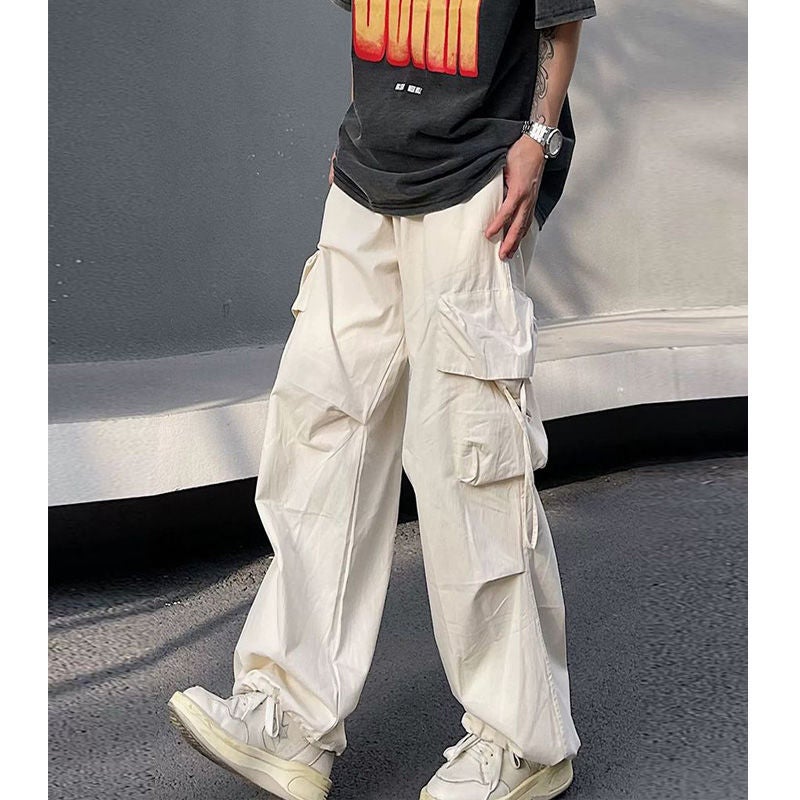 Maillard Overalls Men'S Paratroopers Trendy Brand Loose Wide Leg Casual Personality Trendy Junior Boys Tie-Up Feet - Image 4