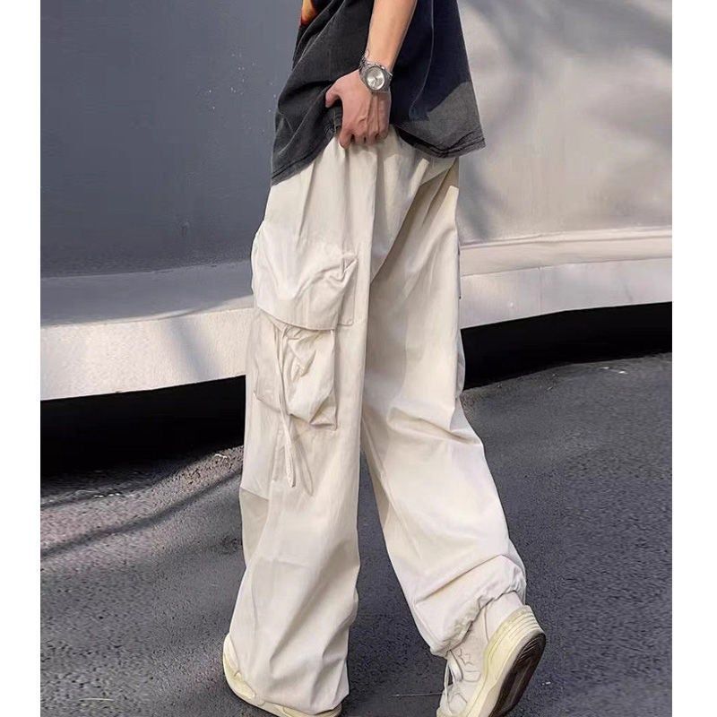 Maillard Overalls Men'S Paratroopers Trendy Brand Loose Wide Leg Casual Personality Trendy Junior Boys Tie-Up Feet - Image 5