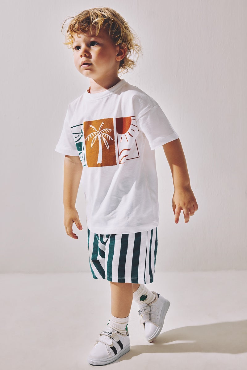 DeFacto Green BabyBoy Baby Boy Tropical Patterned 2 Piece Set Casual - Image 2