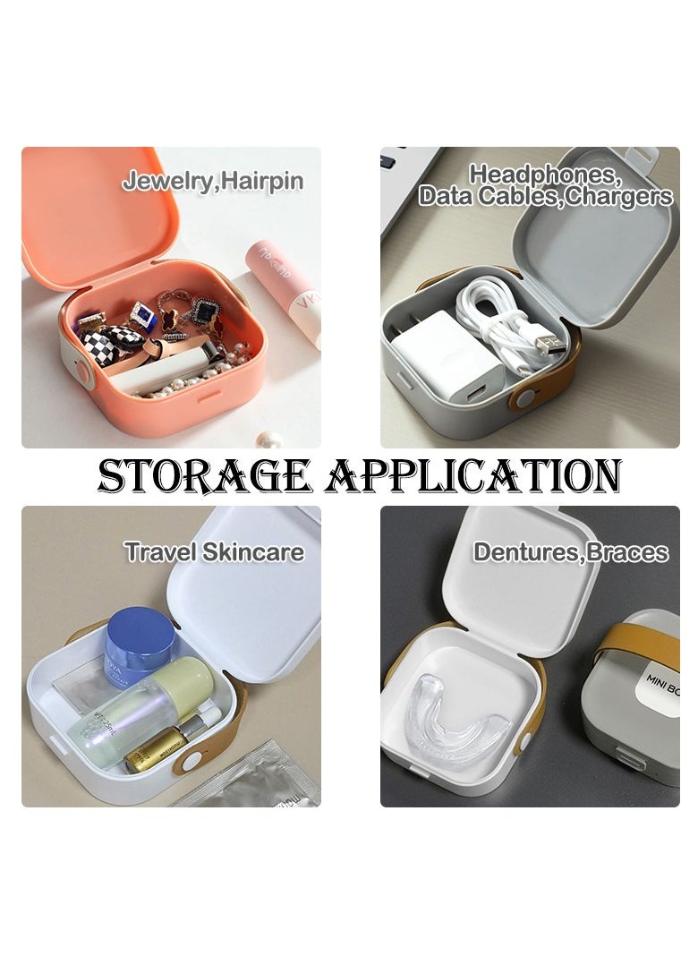 Generic Modern Grey Multi-Purpose Organizer Box - Compact Storage for Headphones, Rings, USB Cables & Office Supplies, Sleep Anti-Scratch Case for Men/Women  - Image 4