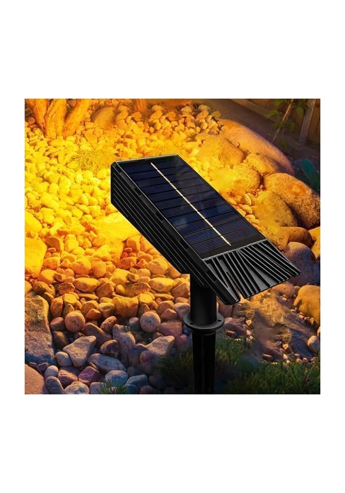 Solar Spot Lights Outdoor with 2 LEDs, IP65 Waterproof 2-in-1 Landscape & Wall Mount Lights, 3 Lighting Modes for Garden, Tree, Yard, Patio & Pathway (WARM WHITE) - Image 3