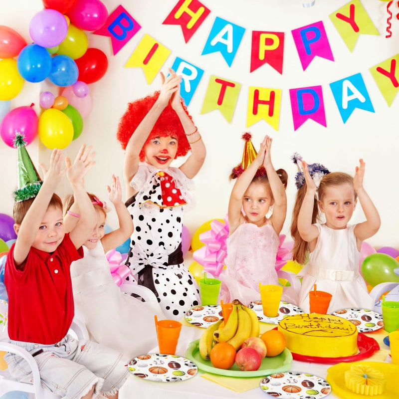 HFBOBP 75PCS Sports Birthday Party Decorations  7Inch Sports Theme Party Plates and Napkins Baseball Football Soccer Basketball Volleyball Disposable Tableware Set Party's Supplies for Birthday Baby Shower - Image 5