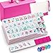 Soulchen 12 Inch Acrylic Rose Red American Mahjong Set 168 Blossom Numbered Tiles Tiles Bag and Portable Case Classic Complete Mahjong Set for Adult Collection Gift - Image 2