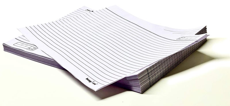 Bungbee Answer Sheets for Exam practice CBSE ICSE DU - 200 Ruled Pages / 100 Sheets / 50 Joint Sheet without Fold - No Margin, No Hole for Tag - Image 2
