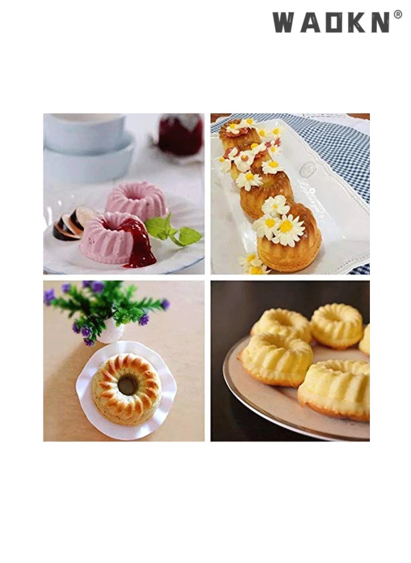 WAOKN - 12 PCS Silicone Cake Cups,Pumpkin Shape Silicone Baking Cake Moulds, Nonstick Cupcake Liners,Fancy Dessert Tray Jelly and Muffin Holders,Cake Donuts Moulds,Pumpkin Cake Cups(Small Size) - Image 1
