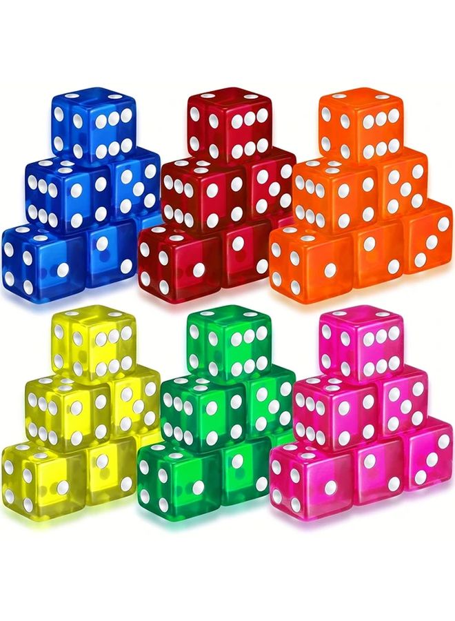 ستايل أيه 36 قطعة مجموعة نرد أكريليك ملون بزاوية قائمة لحفلات ألعاب الطاولة - Image 5