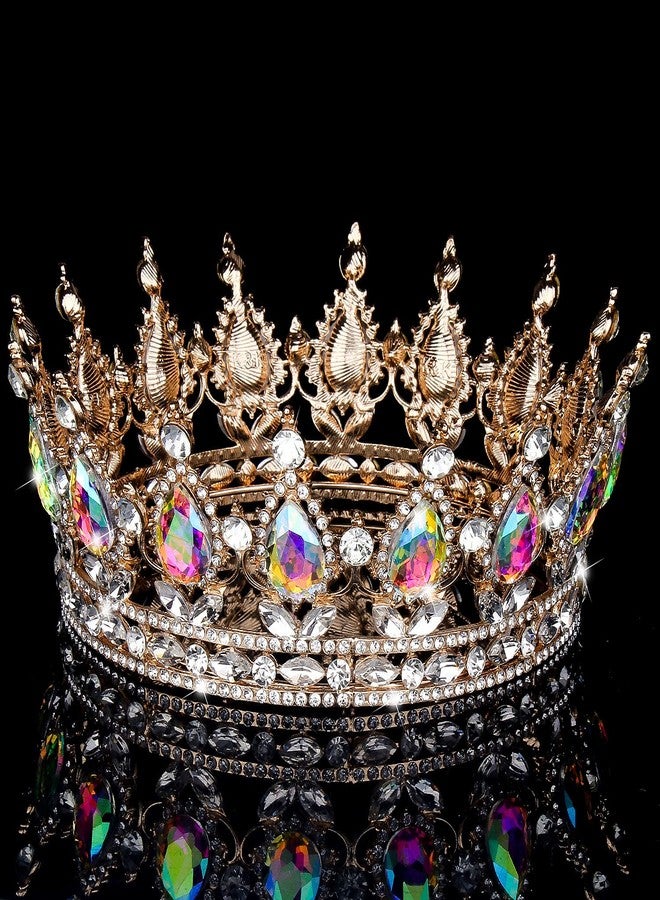 COCIDE Gold Crown for Women Crystal Wedding Tiara and Crowns for Girls Rhinestones Queen Headband Princess Hair Accessories for Big Kids Party Bridal Birthday Prom Costume Cosplay - Image 5