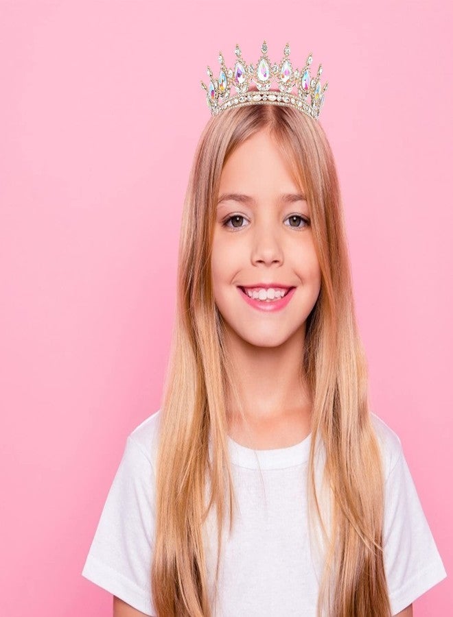 COCIDE Gold Crown for Women Crystal Wedding Tiara and Crowns for Girls Rhinestones Queen Headband Princess Hair Accessories for Big Kids Party Bridal Birthday Prom Costume Cosplay - Image 3