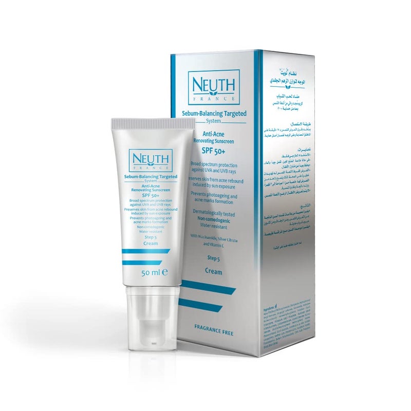 Neuth Anti-Acne Sebum-Balancing Targeted System SPF50 Sunscreen Cream - 50 ml