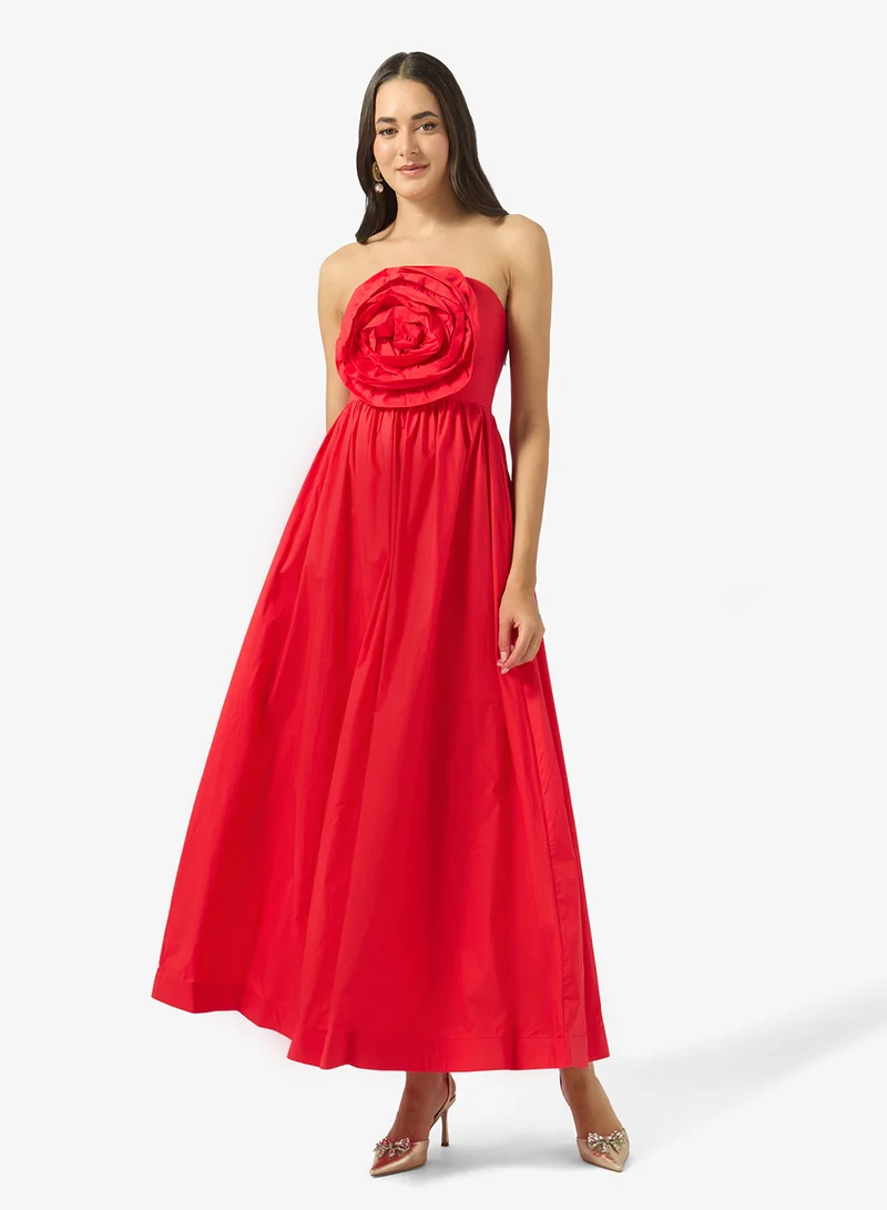 Floral Strapless Maxi Dress