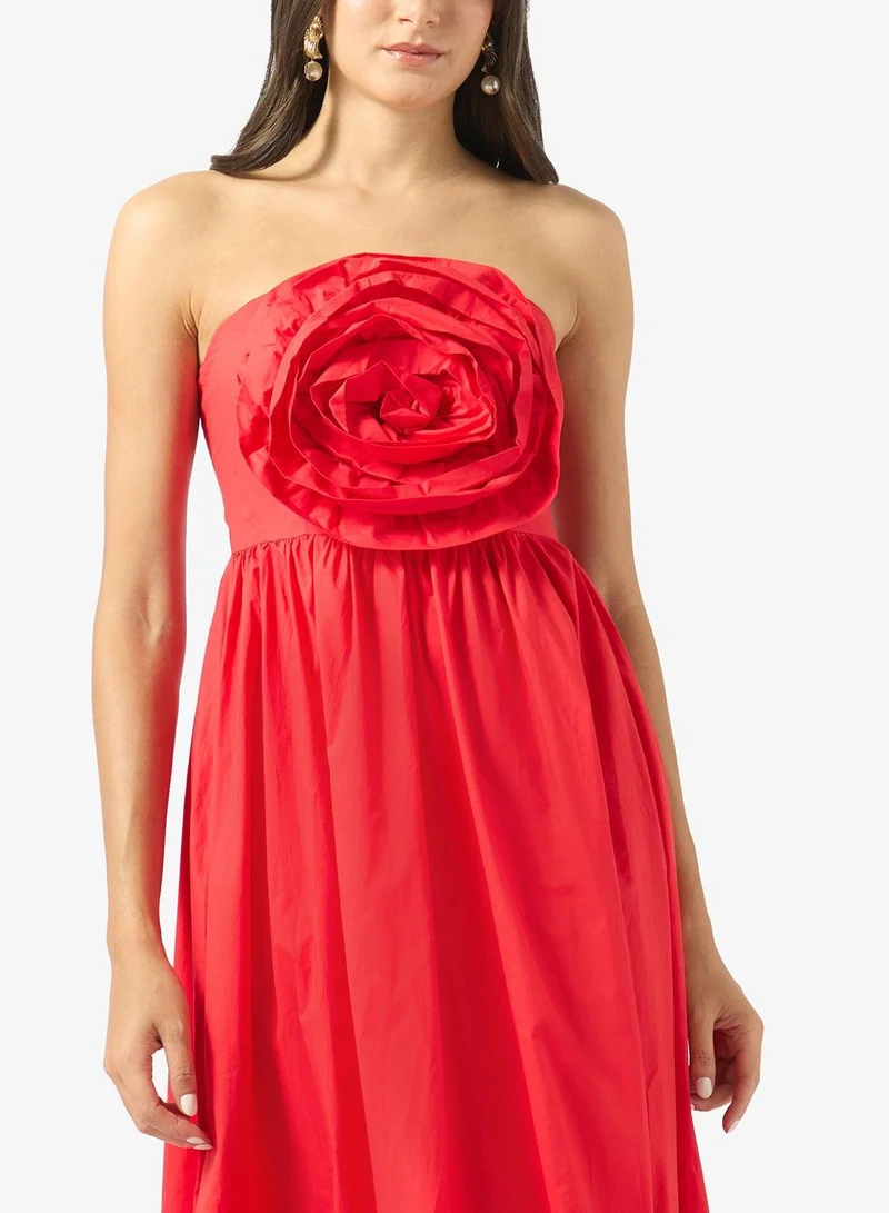 Ginger Boutique  Floral Strapless Maxi Dress for Women | Best Price UAE